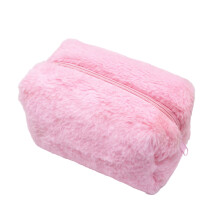 COOLL Cosmetic Bag Candy Color Plush Square Portable Large Capacity Toilettas voor op vakantie