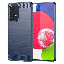 Carbon Flex kompatibelt med Samsung Galaxy A53 5G cover - Blå Blå