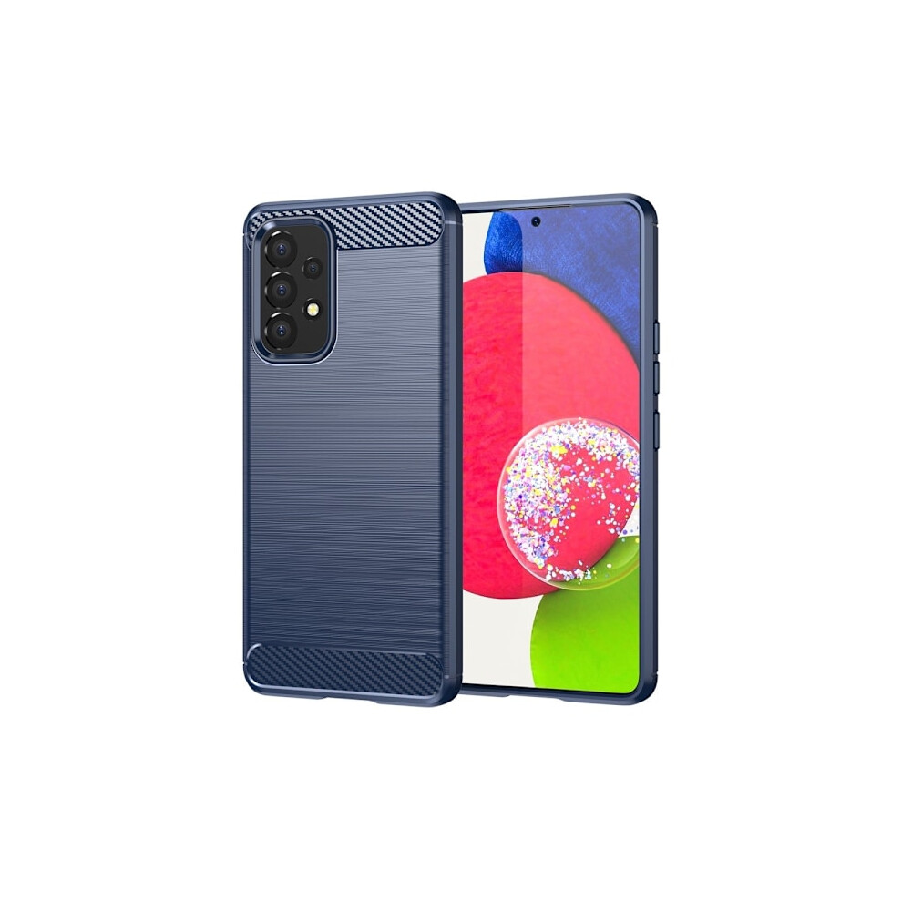 Carbon Flex Compatible With Samsung Galaxy A53 5G Case - Blue 9464372786909