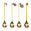 Gnobogi4PCS6,3" Μαύρα κουταλάκια καφέ από ανοξείδωτο ατσάλι για Halloween, ματ μαύρα 2