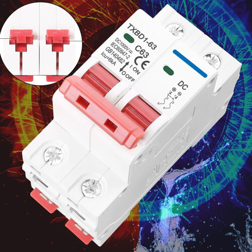 Μίνι διακόπτης ηλιακού κυκλώματος 2P DC1000V 6/10/16/20/25/32/40/50/63A DC MCB 1