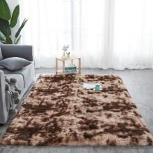 Modern Long Plush Rug, Soft Fake Fur Washable Non-Slip Floor Mat, Fluffy Grey Faux Fur Rug Compatible with Living Room Bedroom Decor