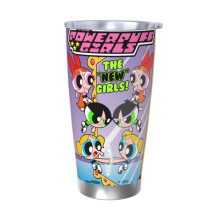 Powerpuff Girls 20oz Tumbler, Edelstahl-Vakuumisolierter Reisebecher, Thermobecher mit Deckel für unterwegs