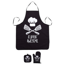 Schürzenanzug, vielseitig einsetzbar für Herren, Haushalt, Kochen, bedruckt, wasserdicht, Polyester.