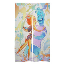 Elemental Deurgordijn, 34x57 inch verduisterend deurgordijn, kamerschermgordijn voor thuis, slaapkamer, keuken, 2 panelen