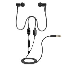 Dodocool FC12 Air Tube Headset (3,5 mm), kompatibel mit Smartphones, strahlungsfreie In-Ear-Kopfhörer mit Mikrofon, Geräuschunterdrückung,