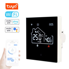 Pinnaco WLAN-Thermostat für Klimaanlage und Fußbodenheizung, Digitalanzeige, App-Steuerung, kompatibel mit Sprachassistenten
