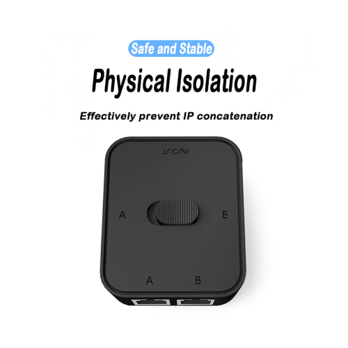 2 Port Gigabit Network Switch RJ45 Switch Network Splitter Cable Extender 2 Way External Network Switcher Splitter-Black 1