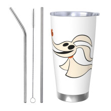 „Nightmare Before Christmas“ 20oz-Becher, Edelstahl-Vakuumisolierter Reisebecher mit Deckel, kompatibel mit Standard-Getränkehaltern