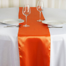 Efavormart 10er-Pack Premium-Tischläufer aus Satin für Hochzeiten, Geburtstagsfeiern, passend für rechteckige und runde Tische, 12" x 108" (30,5 x