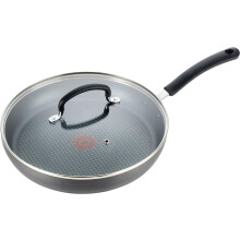 Ultimate 10" Harteloxierte Antihaft-Bratpfanne mit Deckel, ofen- und spülmaschinenfest, Schwarz