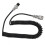 NIKOU Cable Extensión en Espiral de8Pines Cable de micrófono Cable Macho Hembra Práctico Material ABS Negro 4