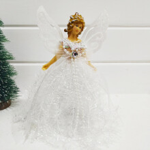 Kerstengelpop, staande hanger voor in de kerstboom, woondecoratie