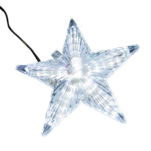 Vánoční ozdoba na stromeček Star8,7" LED osvětlená hvězda na vrcholu stromu, 5cípá hvězda RGB noční světlo na vrcholu stromu, malá