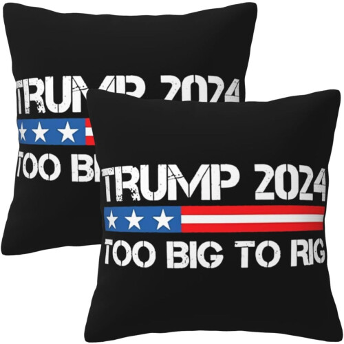 AEFER-Trump2024Throw Pillow Covers Decorative Pillows Cases for Couch Sofa Home Fall Decor Set of2
