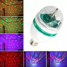 3W E27 RGB Color Rotating LED Bulb DJ Disco Club Stage Light for Party