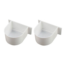 acdanc profesjonell fuglemater, plastmater for flere fugler med kopp, 10,3 cm kapasitet, hvit