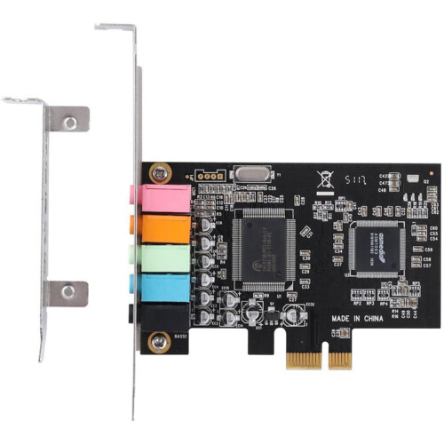 Κάρτα ήχου 2X PCIe5.1, κάρτα PCI Surround3D στερεοφωνικός ήχος με υψηλή απόδοση ήχου Κάρτα 1