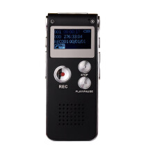 Reportofon digital de 8 GB, activat vocal pentru prelegeri, întâlniri, interviuri - Mini reportofon audio portabil cu redare, USB, MP3
