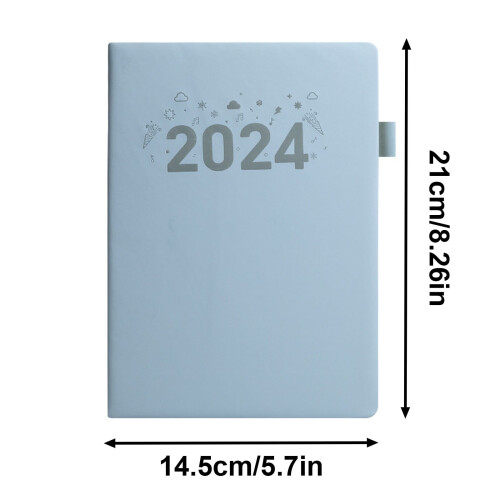 2024Planner13Months Εβδομαδιαίο & Μηνιαίο, Δεκ2023 - Δεκ2024, Διακοπές, Σημειώσεις, Vegan Δέρμα, 2