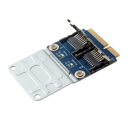 Προσαρμογέας Mini Pci-E2SSD HDD για φορητό υπολογιστή Διπλή κάρτα μνήμης Micro-SD SDHC SDXC TF σε 1