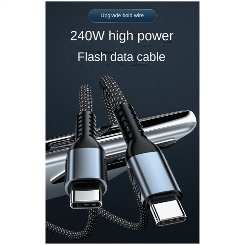 Cable de carga PD240W de doble extremo, tipo C a USB, cable de datos PD240W de 2 m 2