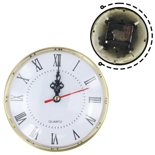 DIY130Mm Χαλαζία Ρολόι με Ένθετο Μηχανισμό Ρωμαϊκών Αριθμών Αντικατάσταση Χρυσό 2