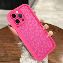 Kompatibel med iPhone13Case, pink gepardprint, stødsikkert, blødt TPU-beskyttelsesetui, slankt, ridsefast leoparddesign til kvinder og piger