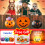 Κουβάς κολοκύθας για το Halloween με λαβές και φως, καλάθι με γλυκά, κουβάδες για σνακ, 4