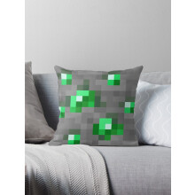 AIVO Emerald Ore Minecraft Block Icon Sierkussenhoezen Kussenhoes Bank Tweezijdig