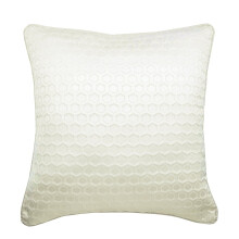 Off White Decorative Throw Pillow Cover 18x18 inch, Jacquard Fabric Couch Pillow Case, Accent Pillow, compatible with White Beehive