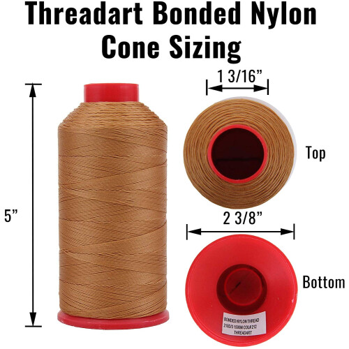 Νάιλον νήμα βαρέως τύπου Threadart - 1650 γιάρδες (1500 μέτρα) - #69T70 210D/3 - Με επίστρωση χωρίς 2
