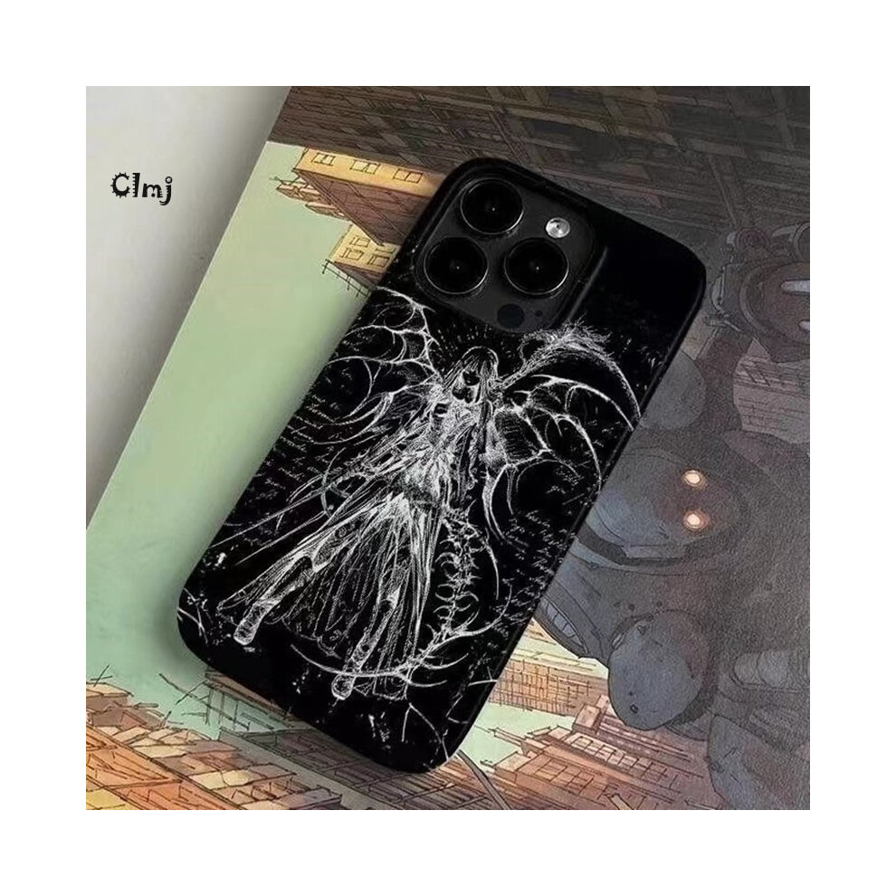 Clmj Cool Punk Angel Phone Case Compatible With Iphone 11, 12, 13 Mini, 14 Pro Max, 15 Plus, Xr, X, Xs, 7, 8, Se 2020 Silicone Cover 9557311204807