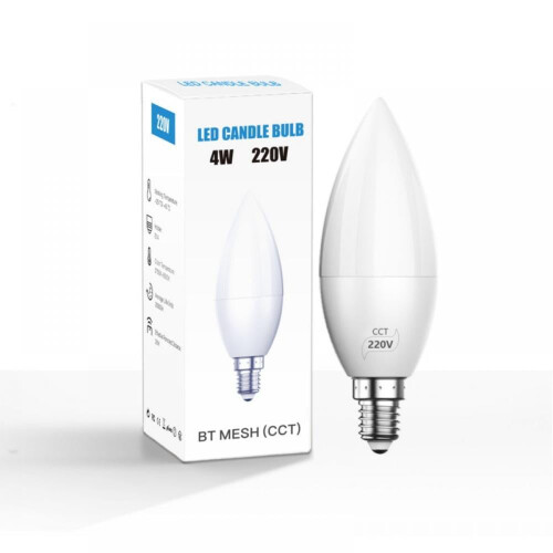 Prettyui LED Smart Bluetooth Candle Light Bulb 4W 110V 220V Adjustable Lights Warm Lighting