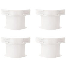 Bed Sheet Straps with Corner Holders, Heavy Duty Fitted Sheet Clips, Set of 4 for All Mattress Sizes White