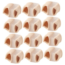 Toe Separators for Pedicure 12pcs Comfortable Reusable AntiSmudge Nail Protection for Women Skin Tone