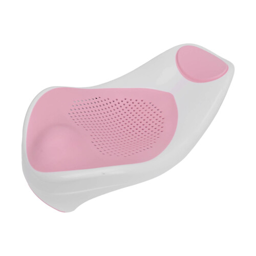 Foldable Soft TPE Baby Bath Support - Pink, Ergonomic, Safe PP Rack
