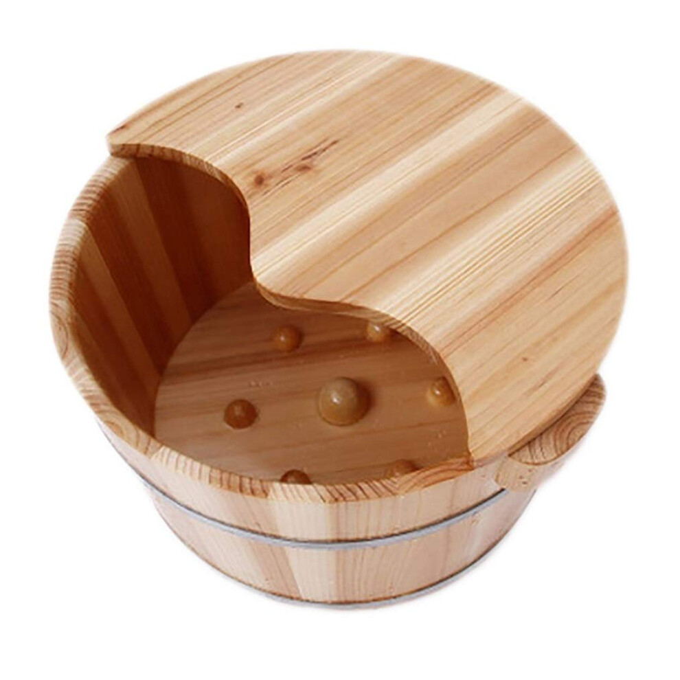Foot Soak Tub Wooden Pedicure Bowl for FullFoot Immersion Spa Massage and Long Service Life