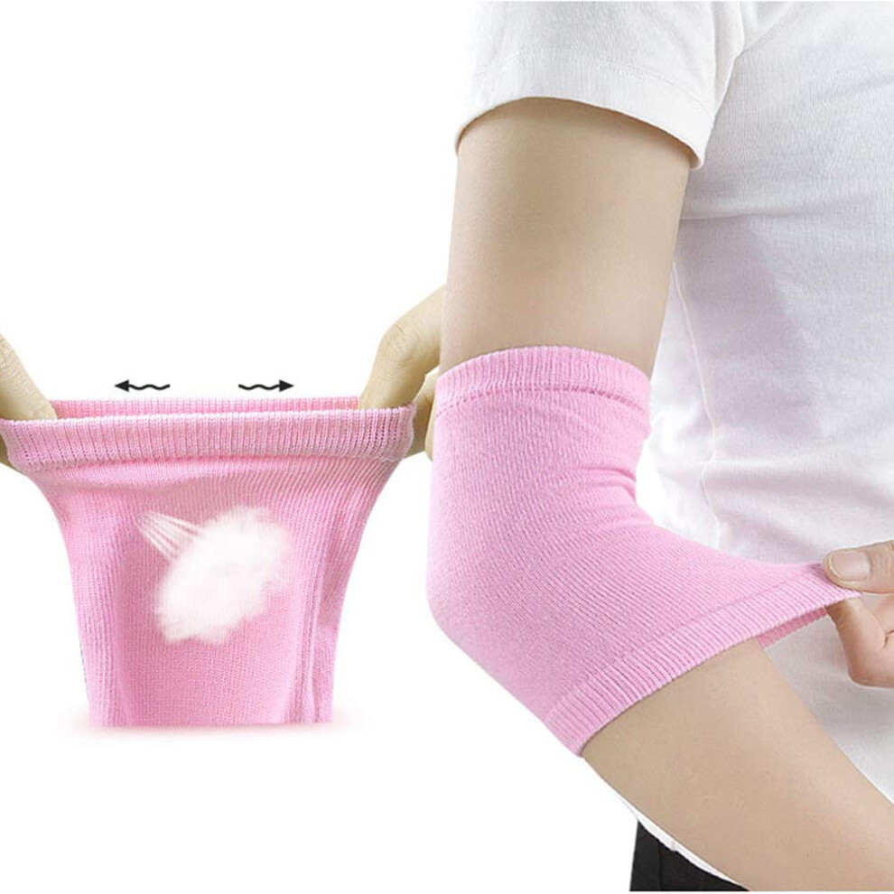 Gel Elbow Pads Moisturizing Sleeves for Dry Cracked Skin with Deep Hydration and Elastic Fit
