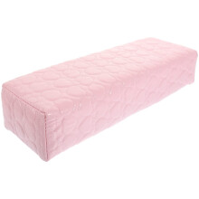 Pink PU Leather Nail Hand Rest Cushion with Comfortable Sponge Core for Salon and Home Manicure
