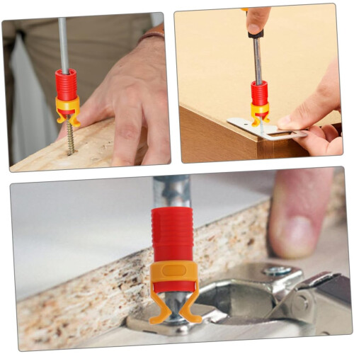 6pcs Woodworking Screw Guide Clamp Set, ABS Plastic Drill Bit Holder for Precision Woodwork 1