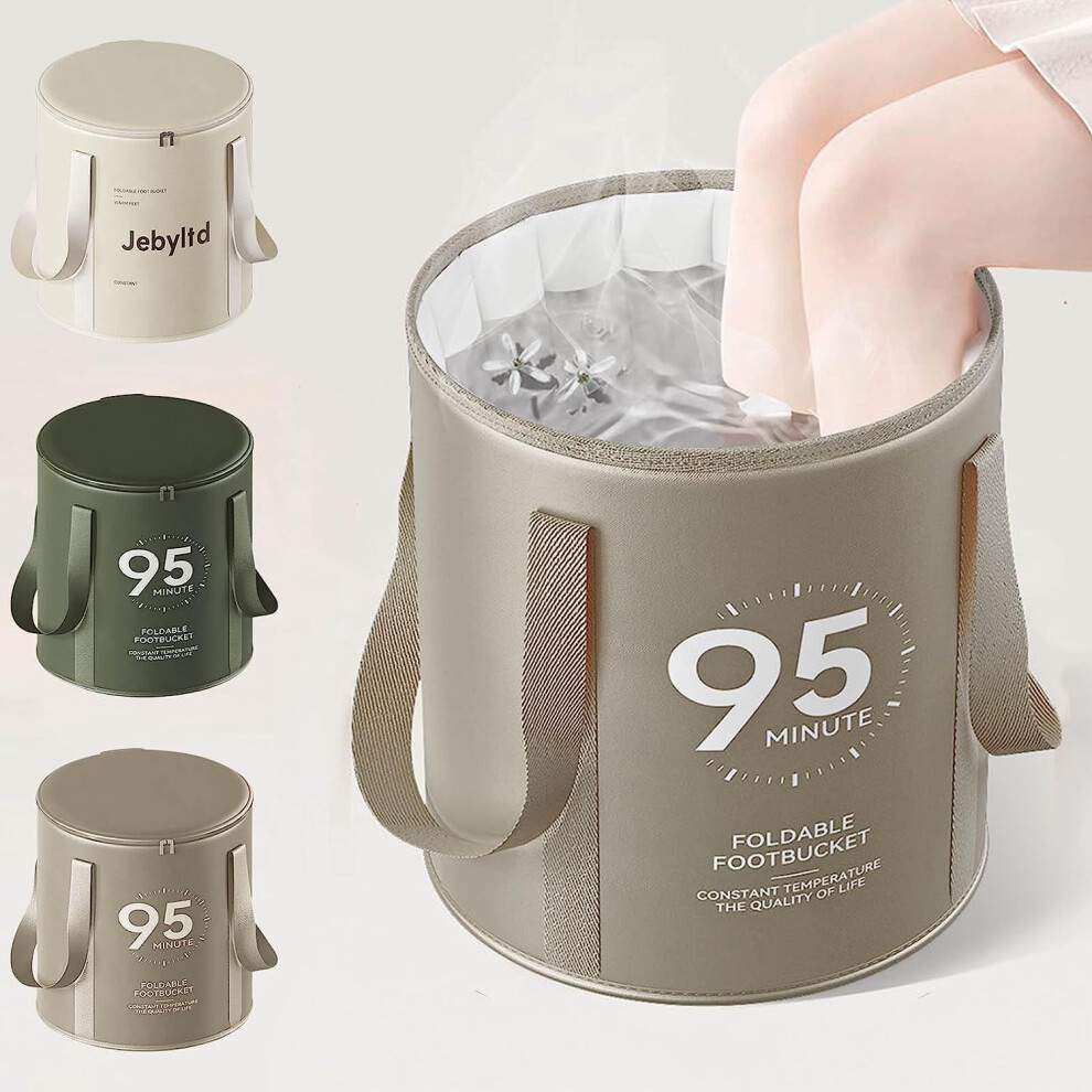 Collapsible Foot Soak Bucket, Leakproof Heat Resistant Foldable Foot Bath Basin for Home and Travel