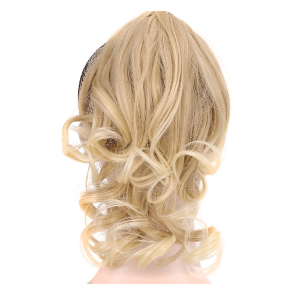 Unisex Synthetic Ponytail Hairpiece For Women, Heat Resistant Drawstring Curly Wavy Extension 80G