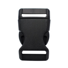 25mm Plastic Side Release Buckles Black Contoured Clasps for Paracord Bracelets Bags Backpacks (25 Pack)