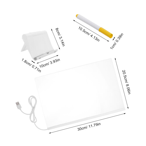 1Ensemble Tableau Effaçable LED Coloré Pour Et Maison 1