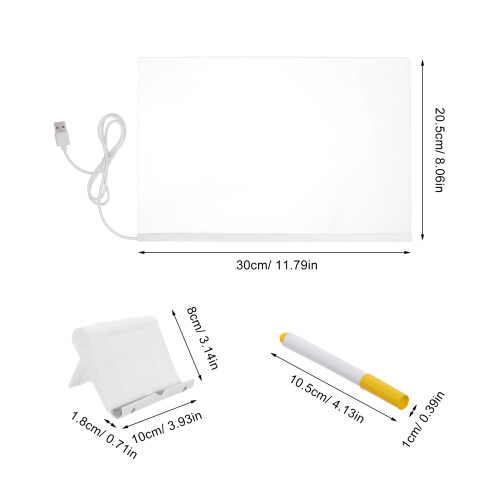 1Ensemble Tableau Effaçable LED Coloré Pour Et Maison 2