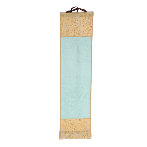 Blank Chinese Calligraphy Scroll Paper Mounted on Wood Rod