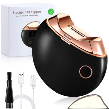 Electric Nail Clippers with Safe Recessed Blade, Rechargeable Automatic Nail Trimmer for Seniors and Kids, Black