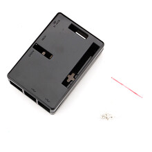 Caixa protetora para Raspberry Pi em ABS, com design para montagem na parede e boa dissipação de calor, fácil acesso ao botão liga/desliga e
