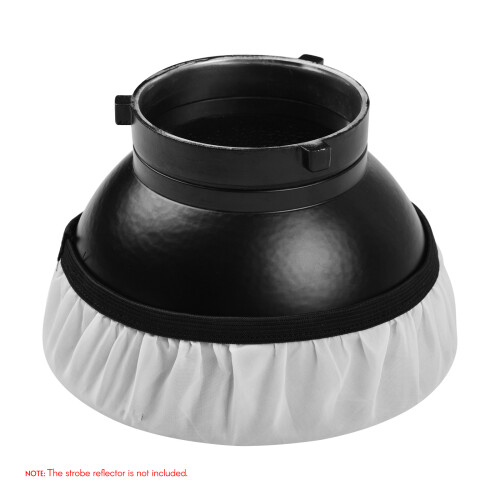 Meia difusora branca macia para flash estroboscópico, capa universal com borda elástica compatível com refletor de 7 polegadas, difusor de tecido 2
